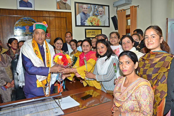 Delegation of Anganwadi and Asha Workers Met CM मुख्यमंत्री ने पंचायत चौकीदारों के प्रतिनिधिमंडल को सम्बोधित किया