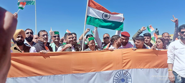 Vikramaditya Singh Took Out The Tricolor Yatra विक्रमादित्य सिंह ने शिमला में निकाली तिरंगा यात्रा