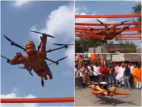 Bajrang Bali : बजरंग बली के आसमान में उड़ने का Video वायरल, भक्तों ने लगाए ‘जय हनुमान के नारे’