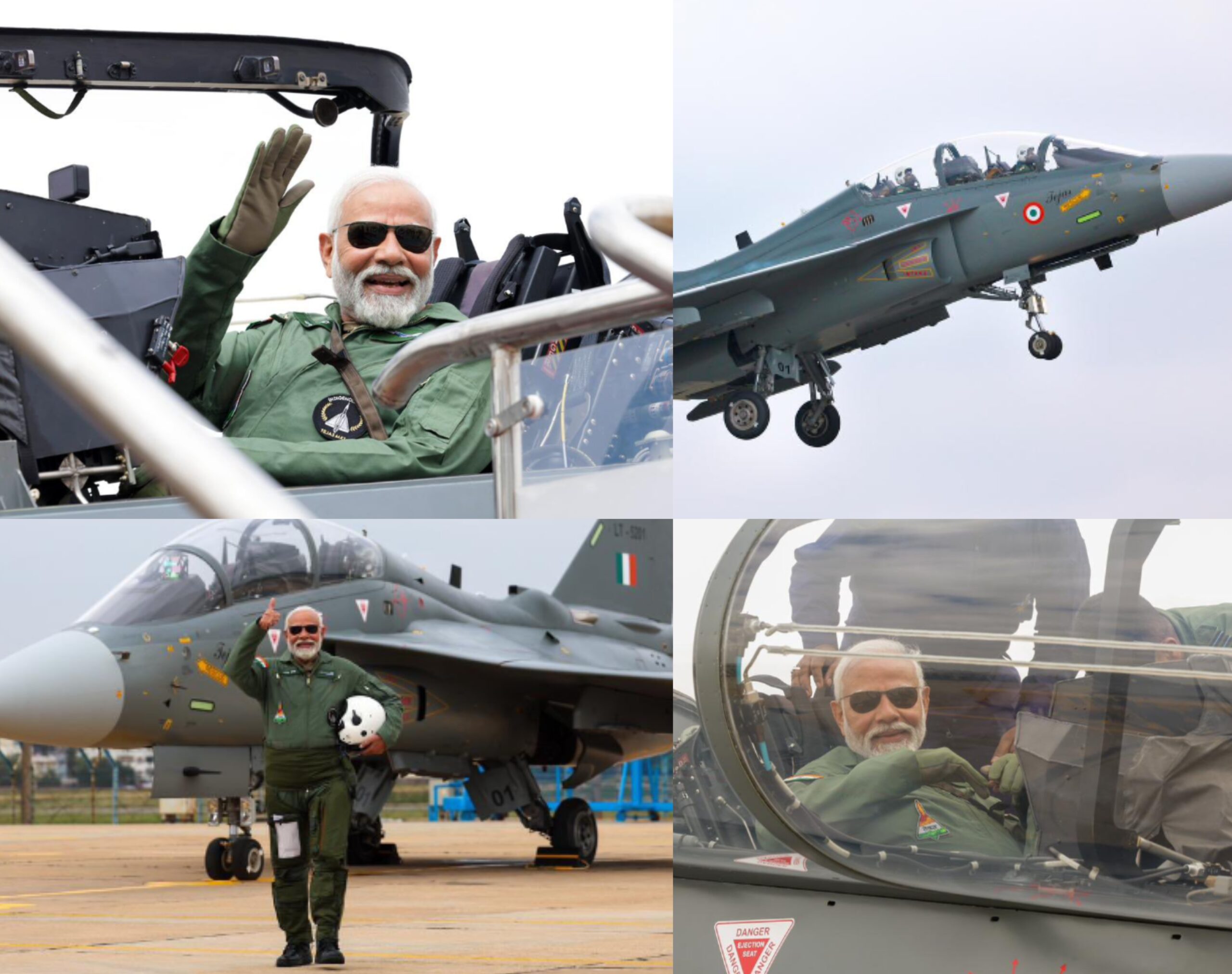 Tejas Fighter Jet: PM ने बेंगलुरु से भरी तेजस में उड़ान, देखें तस्वीरें