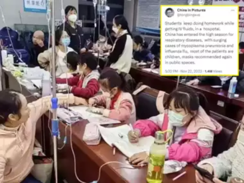 China Hospital Viral Video: चीन में निमोनिया से जूझ रहे बच्चे ऐसे कर रहे हैं पढ़ाई, आईवी फ्लुएड लेते हुए कर रहे होमवर्क