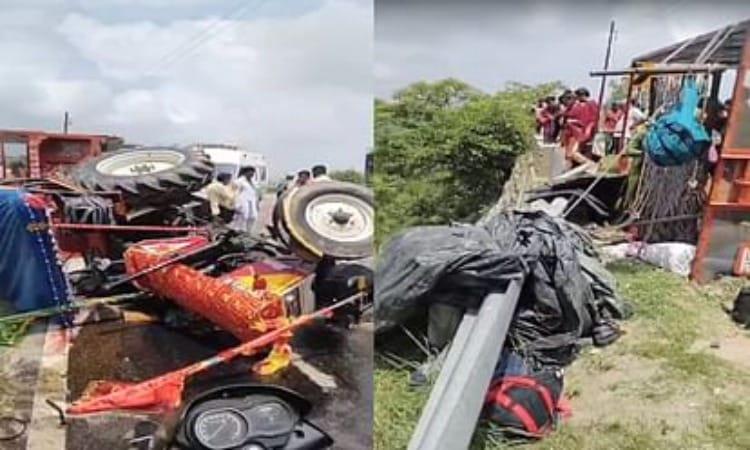 Road Accident Shimla: श्रद्धालुओं से भरी एक ट्रैक्टर ट्रॉली सड़क पर अनियंत्रित होकर पलटी, 14 श्रद्धालु घायल